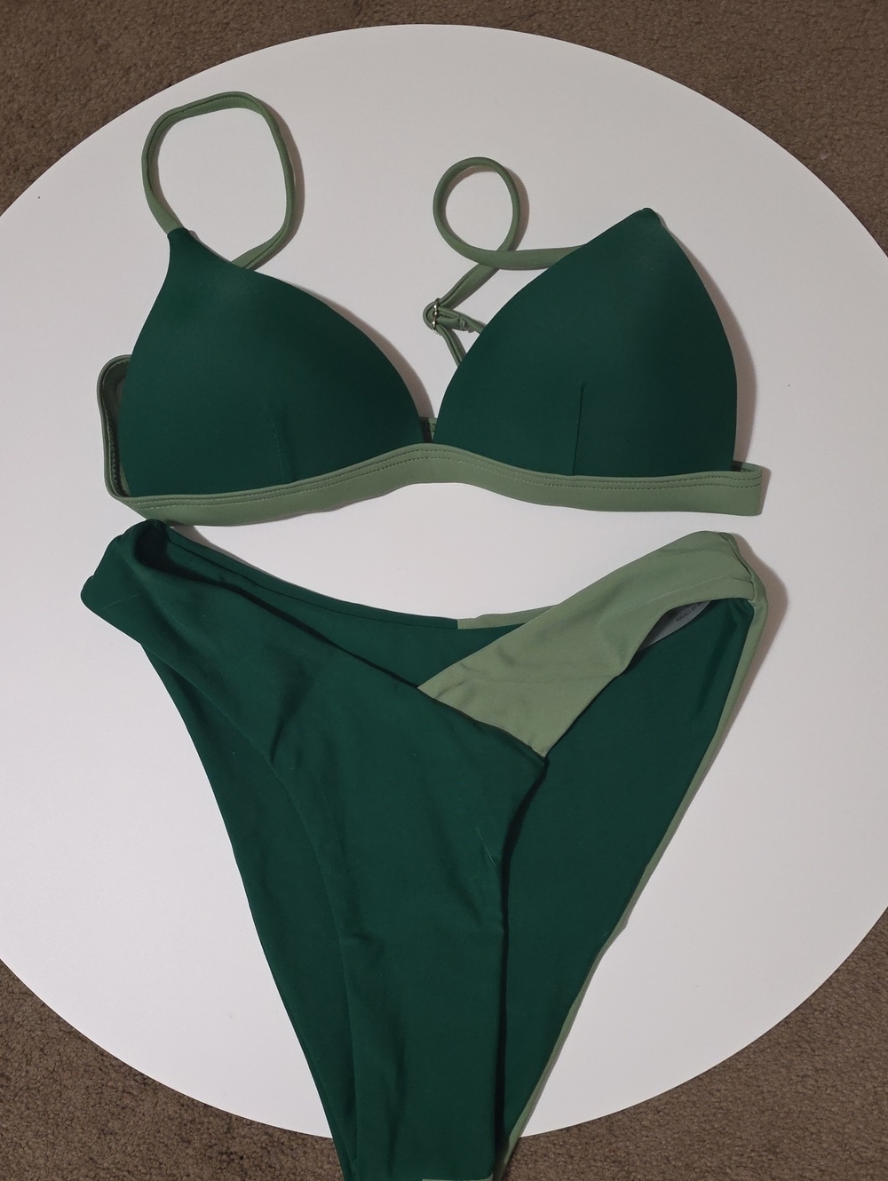 Women's Two-Tone Green Bikini Set - Forest & Sage